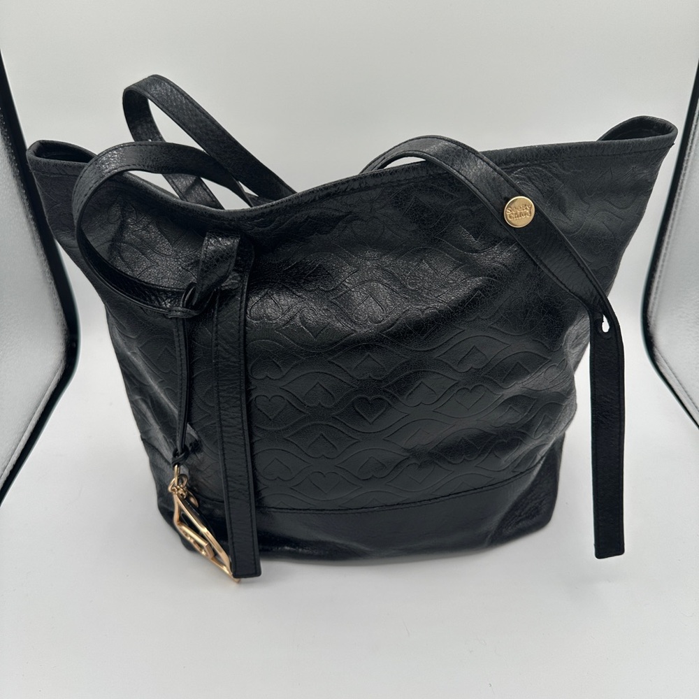 SEE BY CHLOÉ Woman Andy Bisou Embossed Crackled Leather Medium Tote.